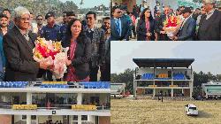 গুরুদাসপুর মিনি স্টেডিয়াম পরিদর্শনে অর্থ উপদেষ্টা ও কেবিনেট সচিব