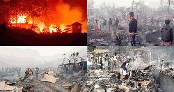 উখিয়ায় রোহিঙ্গা ক্যাম্পে ভয়াবহ আগুন