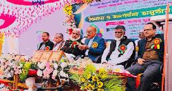 কোম্পানীগঞ্জে বর্ণিল আয়োজনে তিন শিক্ষককে বিদায়ী সংবর্ধনা