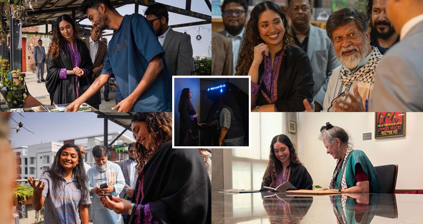 দৃক গ্যালারি পরিদর্শন করলেন জাইমা রহমান