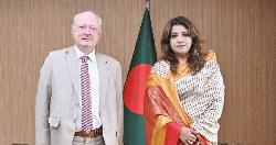 প্রতিমন্ত্রী শামা ওবায়েদের সঙ্গে ডেনমার্ক ও জার্মান রাষ্ট্রদূতের সাক্ষাৎ