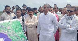 মেঘনার তীর রক্ষা বাঁধ পরিদর্শনে মন্ত্রী-হুইপ