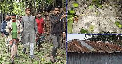 হটাৎ শিলাবৃষ্টি ও কালবৈশাখী ঝড়ে লণ্ডভণ্ড ঘরবাড়ি সহ কৃষিক্ষেত; ছুটে গেলেন পানিসম্পদ প্রতিমন্ত্রী 