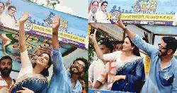 রাজ চক্রবর্তীর হয়ে ভোটের প্রচারে শুভশ্রী