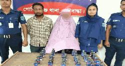 গোবিন্দগঞ্জে নারীসহ দুই মাদক কারবারি গ্রেপ্তার