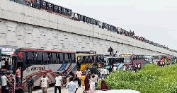 যমুনা সেতুতে ১০ কিলোমিটার যানজট
