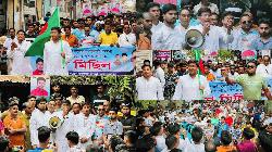 প্রস্তাবিত বাজেটকে স্বাগত জানিয়ে গুরুদাসপুরে মাসুদ রানার নেতৃত্বে গণমিছিল