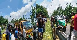 কুড়িগ্রামে রাজারহাটে পিকআপ সিএনজি মুখোমুখি সংঘর্ষে নিহত ১, আহত ৪ জন