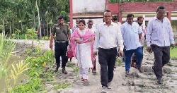 রাজাপুরে খাল পুনঃখনন প্রকল্পের কাজ পরিদর্শনে ত্রাণ অধিদপ্তরের পরিচালক