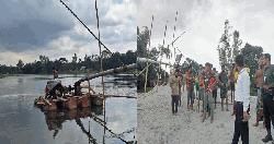 পাটগ্রামে ধরলা নদীতে অবৈধ বালু উত্তোলনের বিরুদ্ধে মোবাইল কোর্ট, ড্রেজার ও পাইপ ধ্বংস