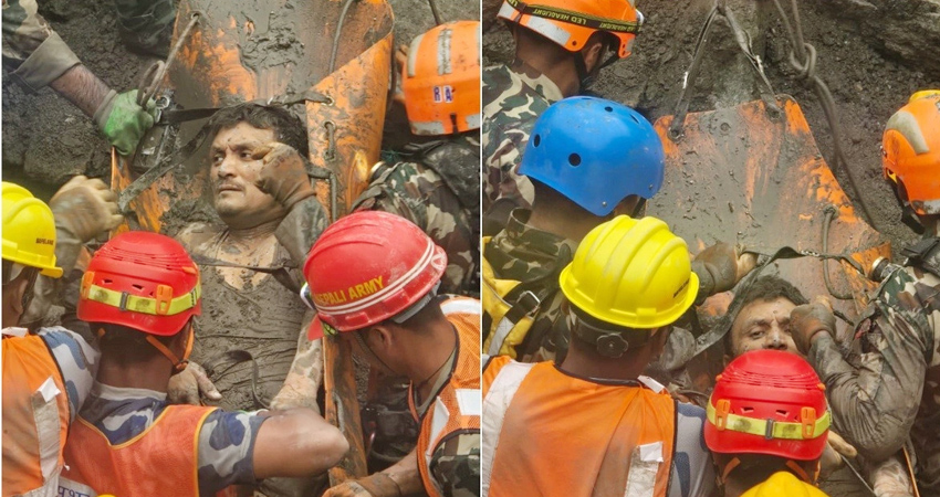 নেপালের বিদ্যুৎকেন্দ্রের সুড়ঙ্গ থেকে দুজন জীবিত উদ্ধার  