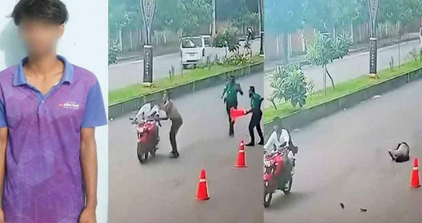 অবশেষে ধরা পড়ল পুলিশকে চাপা দেওয়া সেই কিশোর বাইকার   