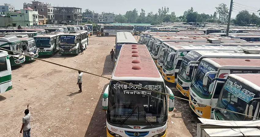 হবিগঞ্জে অনির্দিষ্টকালের পরিবহন ধর্মঘট